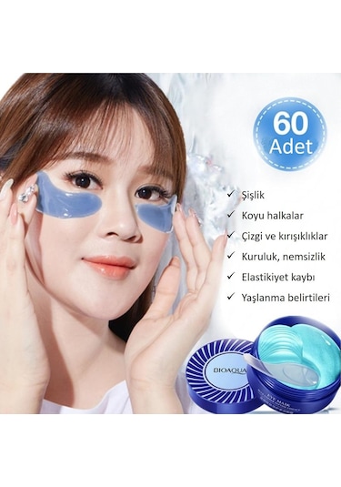 Bioaqua Mavi Bakır Peptidli Yenileyici ve Sıkılaştırıcı Kolajen Göz Maskesi 80 G