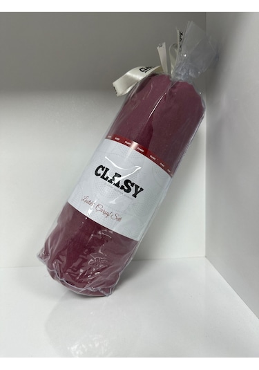 Clasy Ranforce Lastikli Çarşaf Seti Tek Kişilik Düz Bordo