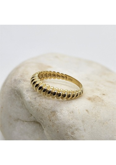 Kruvasan Taşsız Altın Alyans-Taşsız Modern Evlilik Alyansı Modern 552950158