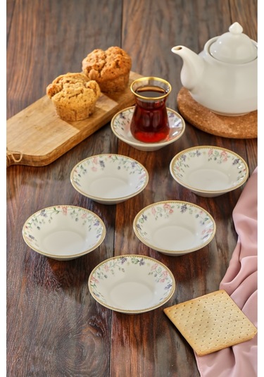 Cooker 6'lı Desenli Porselen Çay Tabağı Diğer