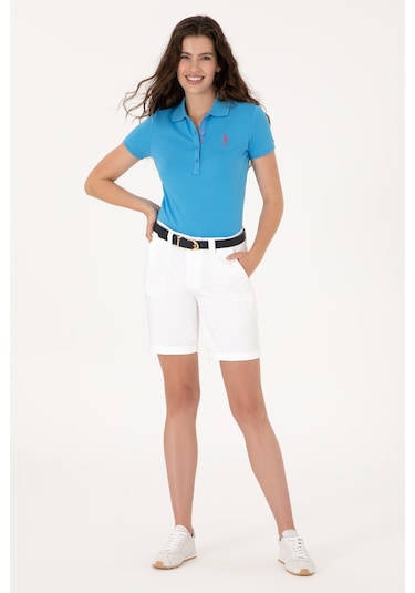 U.s. Polo Assn. Kadın Beyaz Şort / Bermuda 50299160-vr013 Beyaz