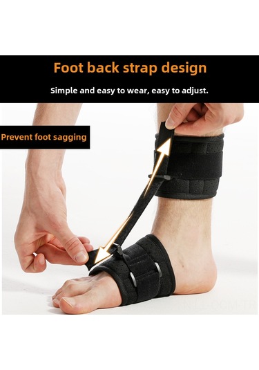 Qingmipy Ayak Aşağı Doğru Eğilmesi, İç/dış Dönmesi İçin Tutturucu, Solunumlu Rehabilitasyon Ayak托su, Ayak Tabanı Fasiyiti İçin Ayak Desteği Kemer Siyah, Tek Adet, Universal Beden, Ayarlanabilir Boyut