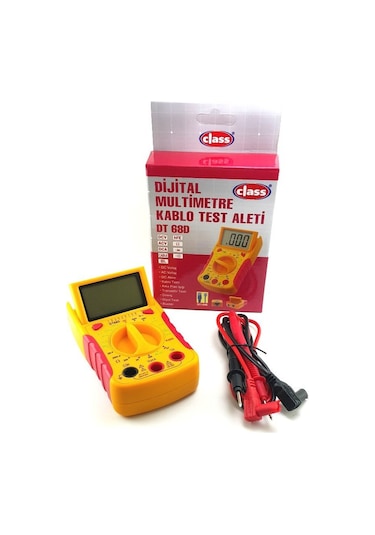 Class Dijital Multimetre & Kablo Test Cihazı - Dt 68d