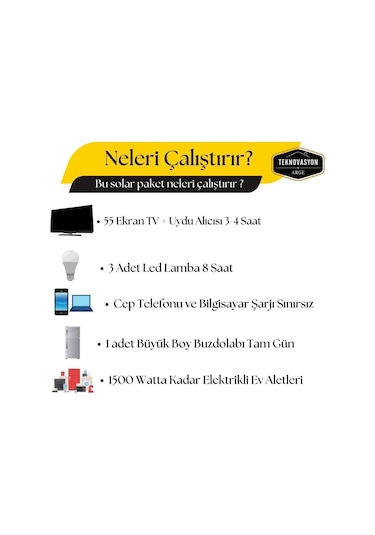 5000 Watt Tv Büyük Buzdolabı Solar Paketi 550w Güneş Paneli 1.6kw İnverter 200ah Jel Akü