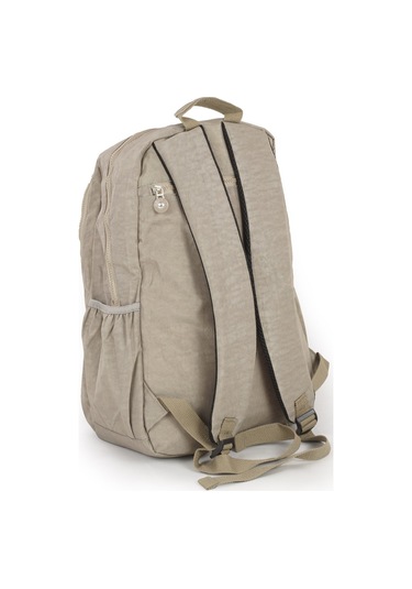 571 Krinkıl / Klinkır Su Geçirmez Hafif Çok Gözlü Spor, Seyahat, Okul, Laptop Sırt Çantası Bej 1d Bej