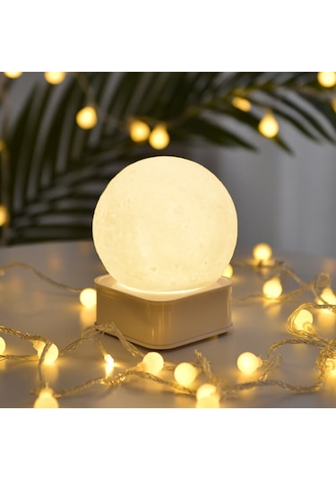 Sese Ve Dokunmaya Duyarlı Silikon Dolunay Gece Lambası Renkli N11.1205 Çok Renkli