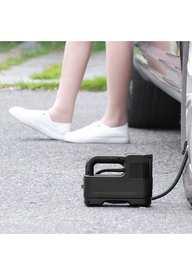 Sones Taşınabilir Çok Fonksiyonlu Akıllı Araba Şişme Pompa Elektrikli Hava Pompası, Stil: Işık İşaretçili Kablosuz