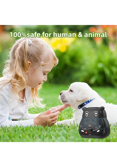 Köpekler İçin Akıllı Havlama Önleyici Cihaz Kapalı Siyah