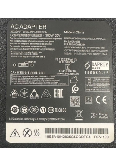 20 Volt 15 Amper Lenovo Uyumlu Notebook Adaptör 300 Watt Lenovo Uyumlu Adaptör