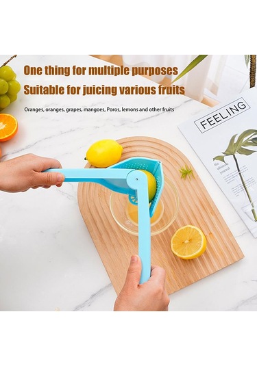 Max Juice Extraction Limon Limon Sıkacağı Kullanımı Kolay Düz Limon Sıkacağı Kaldıraçlı Sıkacak Dahili Süzgeçli Mavi