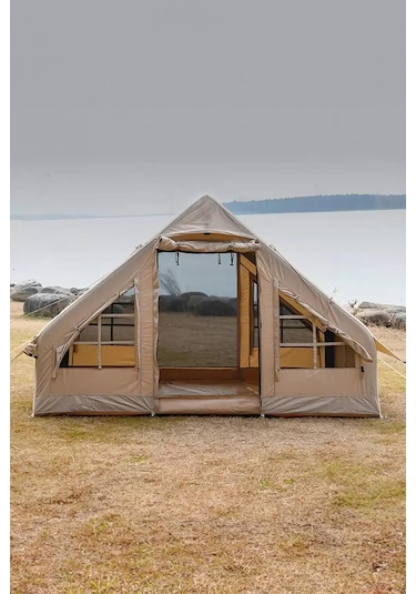 Robo 6 Kişilik 4 Mevsim Şişme Kamp Çadırı (Oxford 210T UPF>40 Kumaş, -40 °C'ye Kadar Kullanım)