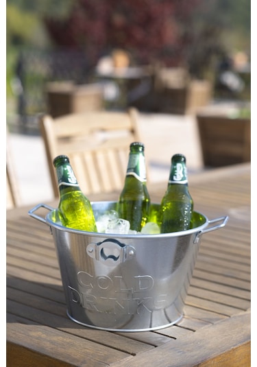 Trendesk Metal Buz Kovası, Açacaklı Metal Buz Kovası Gri