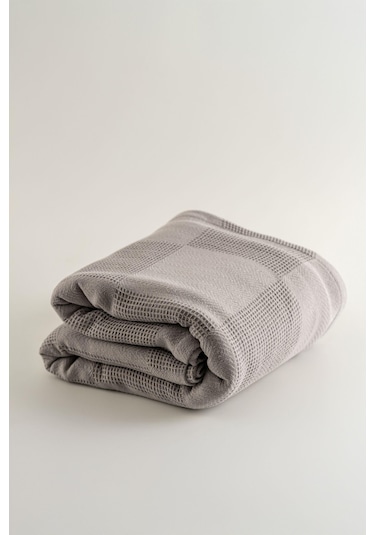 Soley Serenity %100 Pamuk 200 X 220 Cm Çift Kişilik Pike Gri