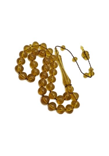 Han Ticarethane Yeşil Renk Uçlu Küre Kesim Toz Kehribar Tesbih