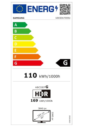 Samsung 65DU7000 65" Crystal 4K Ultra HD Smart LED TV