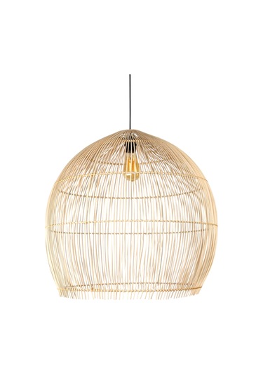 Balon Rattan Avize Saman Sarısı