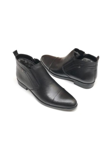 Çelikler Hakiki Deri Siyah Erkek Klasik Bot Siyah