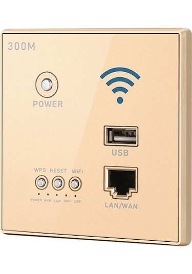 Maiyame 86 Tipi Duvar Tipi Kablosuz Router 300mbps Hızlı Aktarım Wps Şifreleme Ev Otel Akıllı Evler İçin Altın