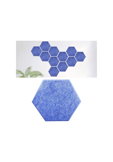 Sones Altıgen Renkli Dekoratif Akustik Paneller, Rastgele Renk Teslimatı 9 Mm 3,7 Kg Tipi