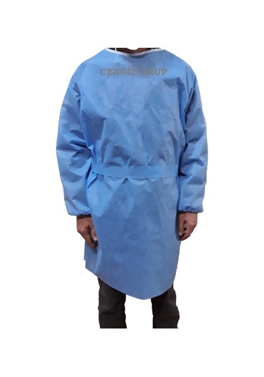 Cengizgrup Tek Kullanımlık Tela Ziyaretçi Önlüğü Mavi 50 G L 50 Adet
