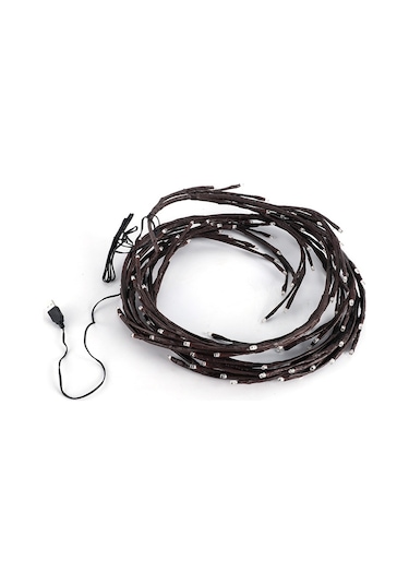 Cbtx Usb Powered Söğüt Asma Led Işık Dıy Oda Dekor Yapay Bitkiler Ağaç Dalları Lamba