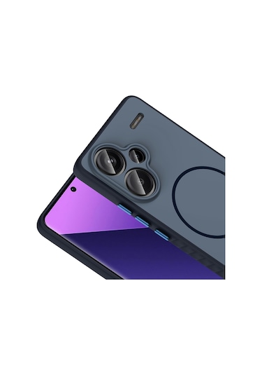 Redmi Note 13 Pro Plus 5g Kılıf M-safe Şarj Özellikli Zore Tea Kapak - Siyah Siyah