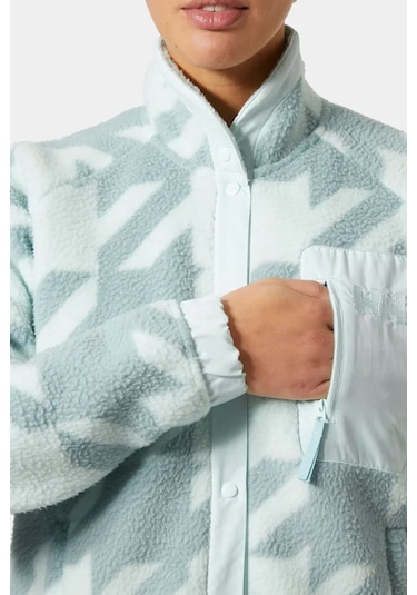 Helly Hansen Kadın Imperial Printed Pile Snap Mont Mavi