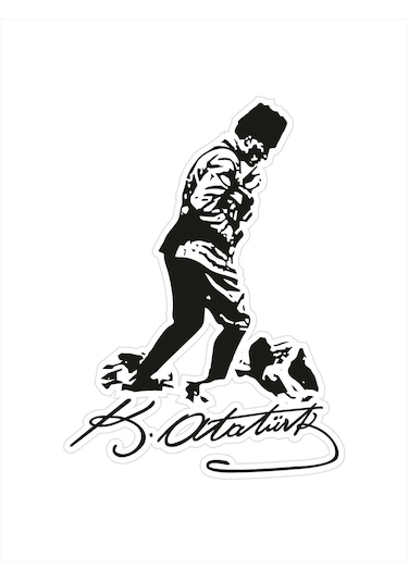 13x18 Cm Mustafa Kemal Atatürk Kocatepe Sticker Motor Araba