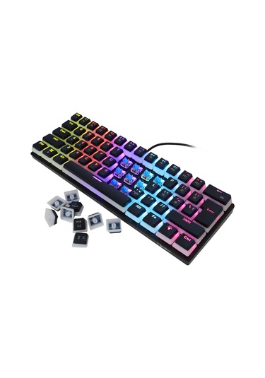 Yunboo 61 Tuşlu Mekanik Oyun Klavyesi - 12 Renkli Rgb Aydınlatma, Yeşil Switch, Pudding Tuş Takımı, 21 Tuş Çakışmasız