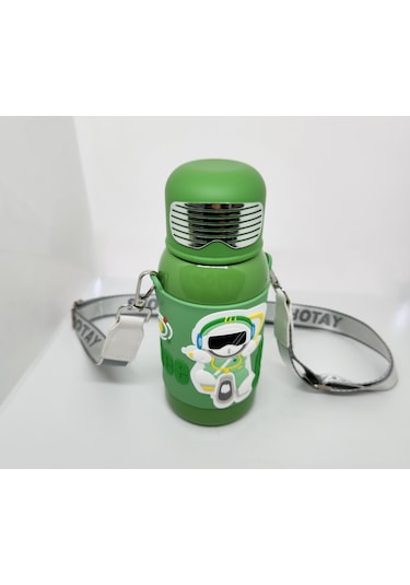Shotay St-8812 Space 600ml Çift Başlık Kapak Termos Matara Yeşil