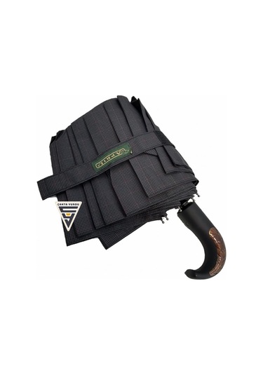 April A-226g A1 Baston Sap 10 Telli Tam Otomatik Şemsiye Siyah