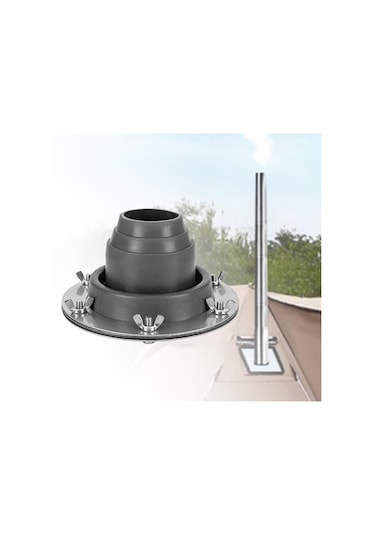 Homyl Çadır Için Soba Krikosu Esnek Çatı Tipi Seyahat Gri Gri