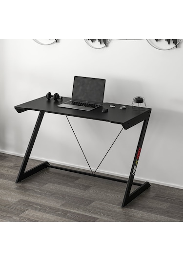 Zoned Metal Ayaklı Gaming Oyuncu Masası - Siyah