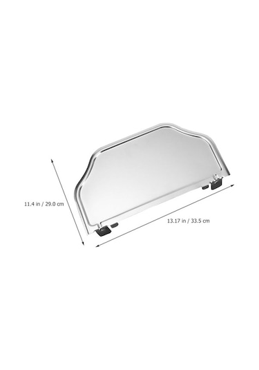 Fortunelane Paslanmaz Çelik Barbekü Izgara Aksesuar Depolama Raf Yedek Yan Raf Baharat Rafı Gri 33.5x29cm