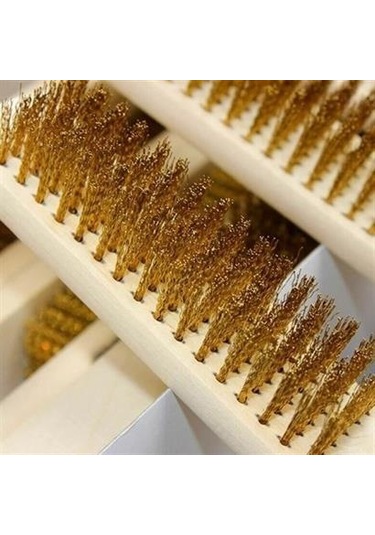 Buffer Metal Telli Fırça Ahşap Saplı Pas Kir Sökme Temizleme Fırçası