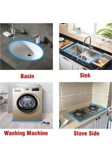 Joyhub Mingjin Shop2 Beyaz Stil 50cm Çok Renkli Silikon Banyo Su Tutucu Şerit Engelleyici Çamaşır Makinesi Havzası Soba Kuru Ve Islak Ayırma Duş Barajı Bariyeri 83kfuq Renkli Çok Renkli