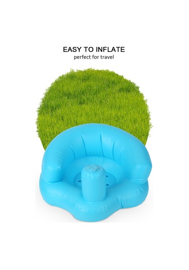 Yifomall Baby Oyun Ve Oturma Koltuğu - Ergonomik, Kolay Şişirilebilir, Pvc Malzeme - Ev, Plaj, Banyo Kullanıma Uygun Mavi