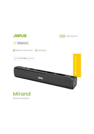 Jopus Mirand Bluetooth Sound Bar Double Speaker Hoparlör