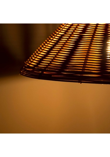 Bambu Sarkıt Avize: Rain Asya Stil Rattan Sarkıt 40Cm