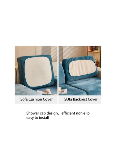 Kahverengi Kadife Kanepe Minder Örtüsü Oturma Odası Köşe Kesit Kanepe Koltuk Örtüsü 200gsm Kalınlaşmak Elastik Mobilya Yastık Koruyucu Normal Size M-s