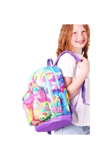 Elatae Su Geçirmez Kumaş Kız Çocuk Çok Gözlü Ortopedik Sırt Okul Çantası L5251 Lila