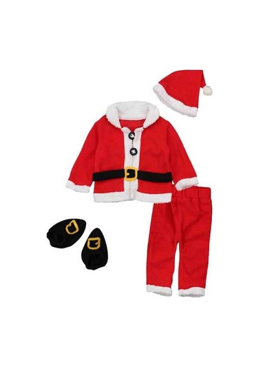 Carrier Suntek Seti Noel Kostüm Kız Erkek Bebek Baba Adet 4 Sb Kırmızı