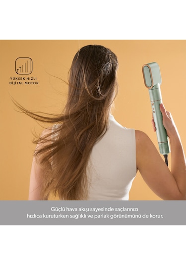 Homend Hairmony 4606H Saç Kurutma Ve Şekillendirme Seti Su Yeşili Su Yeşili