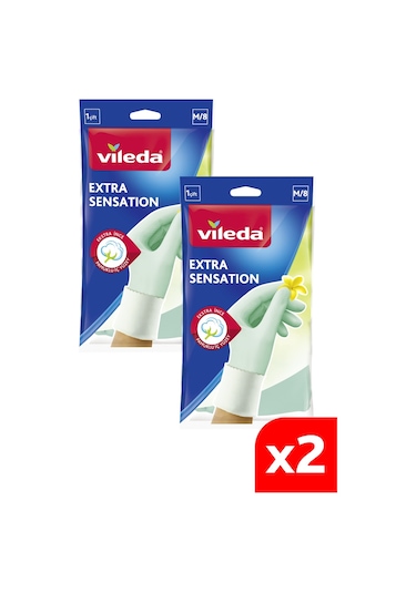 Vileda Extra Sensation Orta Boy Bulaşık Eldiveni M 2'li