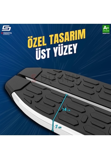 S-dizayn Kia Sorento 3 Evo Aluminyum Yan Basamak 183 Cm 2014-2020 A+ Kalite