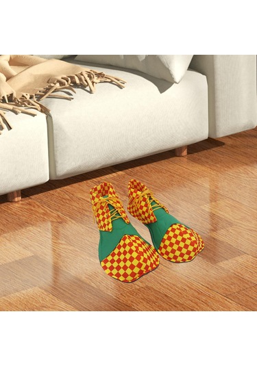 Suntek Yetişkin Palyaço Ayakkabıları Maskeli Balo Yeşil