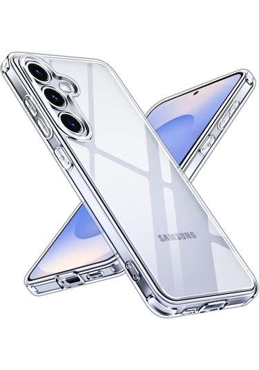 Samsung Galaxy Uyumlu S25 Plus Kılıf Kamera Korumalı Şeffaf Silikon