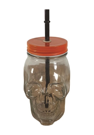 San Miguel Kuru Kafa Pipetli Kavanoz Bardak 450 ml Şeffaf