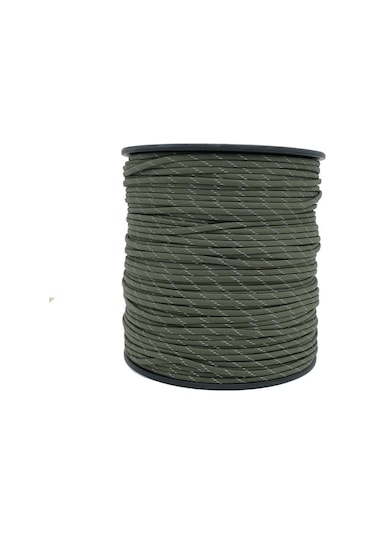 Mg Ropes Paracord İp 4 Mm Reflektörlü Haki Renk No:49 10 Metre Çok Renkli