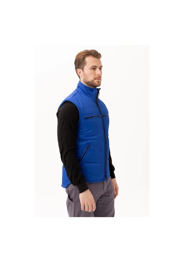 Kışlık Su Geçirmez Çok Cepli Yelek Isı Yalıtımlı Melesa İş Outdoor Suya Sıcak Tutucu Saxmavi